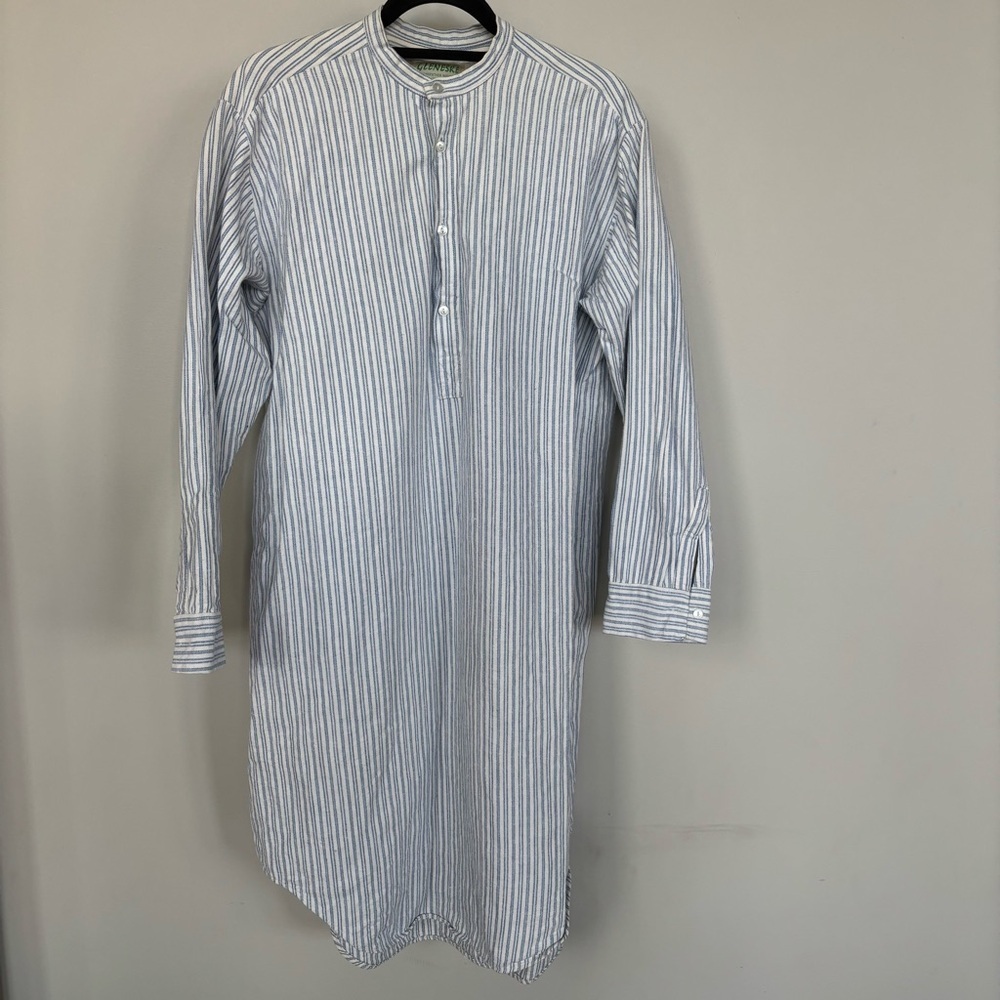 Gleneske Cotton Striped Night‎ Shirt Size L